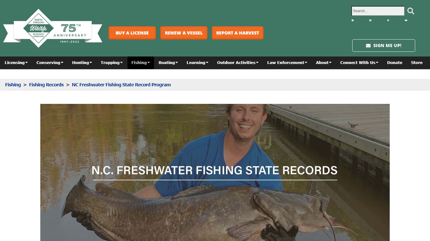NC Freshwater Fishing State Record Program - North Carolina Wildlife ...